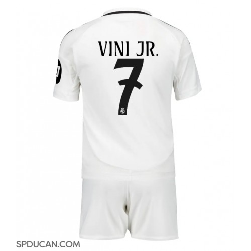 Dječji Nogometni Dres Real Madrid Vinicius Junior #7 Domaci 2024-25 Kratak Rukav (+ Kratke hlače)